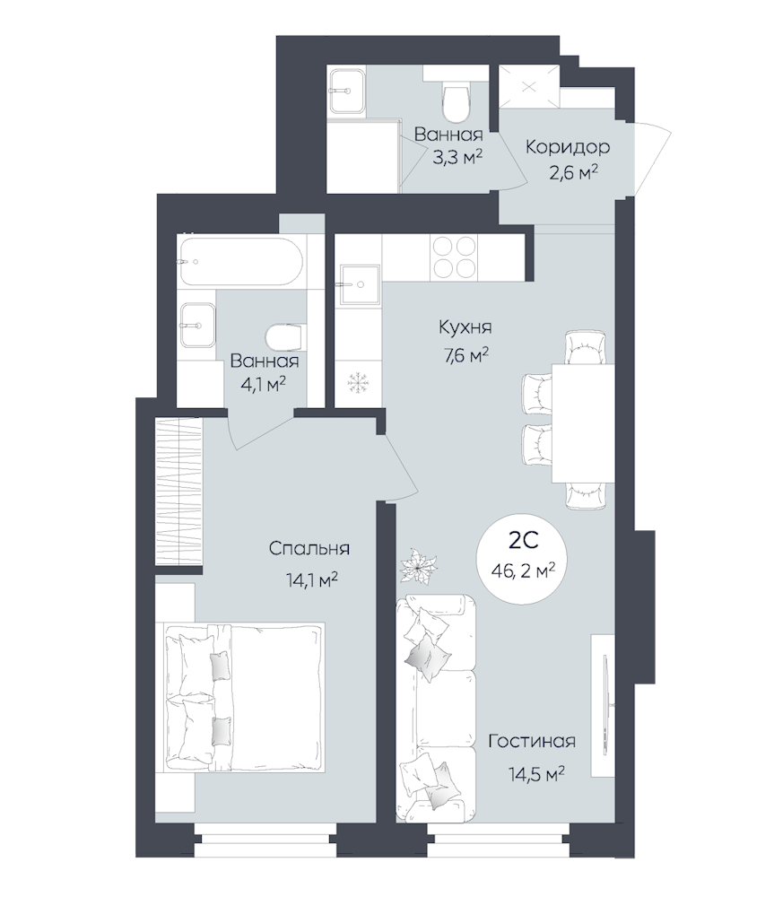 Изображение планировки квартиры